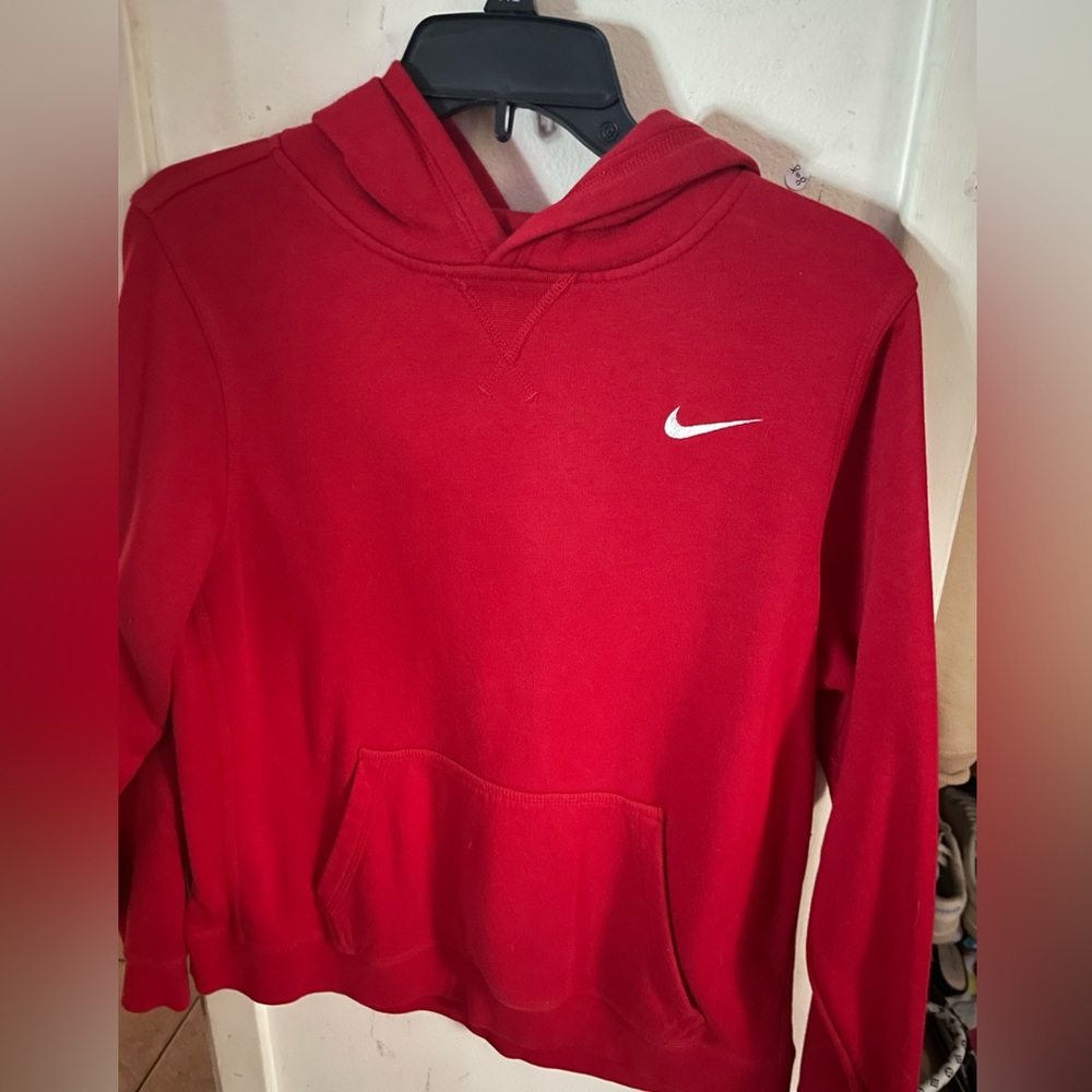 Red Nike hoodie